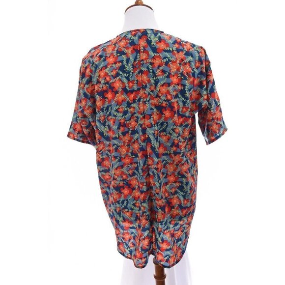 Lularoe Womens Bianka Kimono Jacket Cardigan Unicorn Floral Print Sz Small 3 - Picture 8 of 11